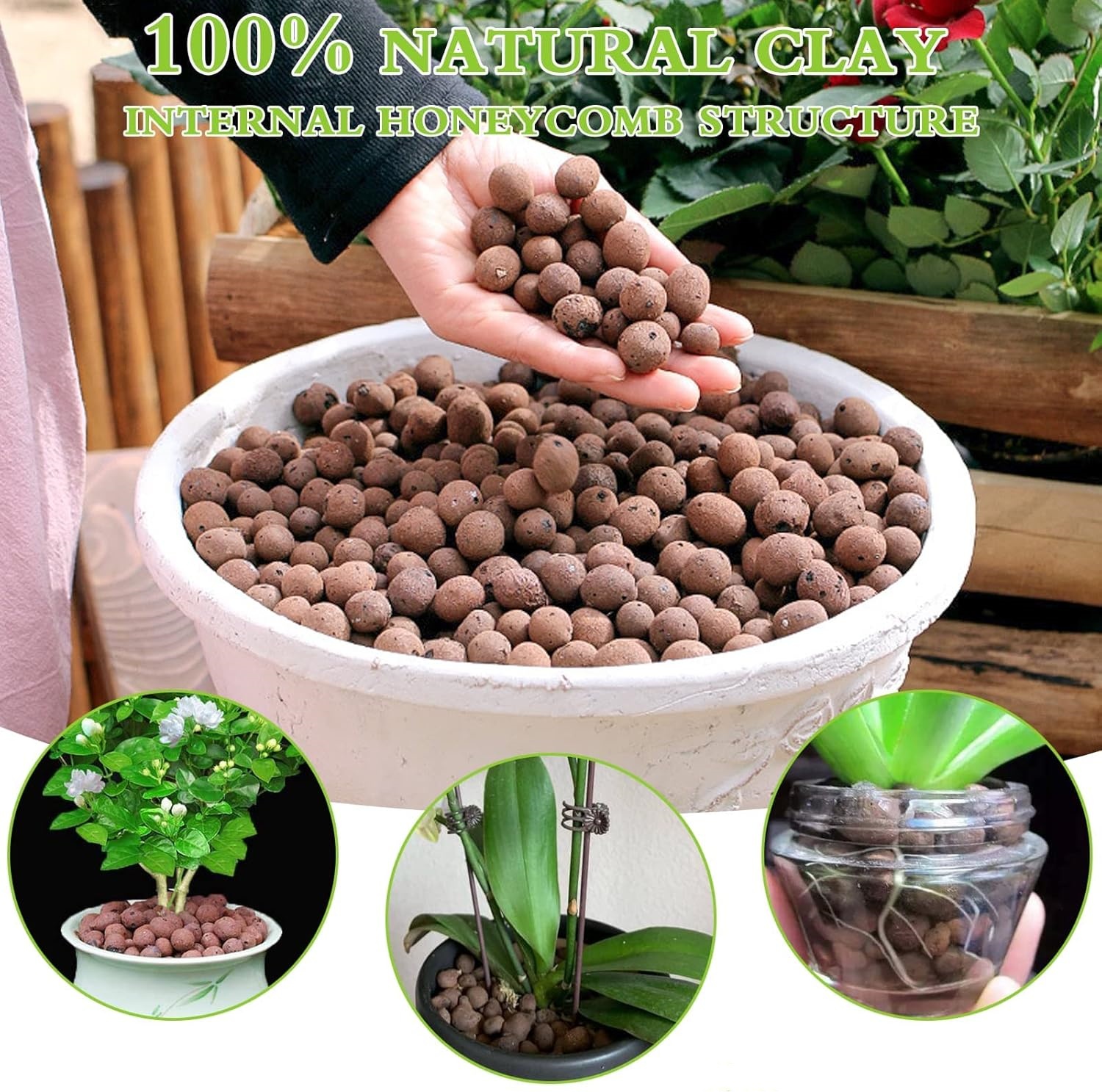 Clay Pebble Growing - 1L Organic Clay Pebbles 100% Natural