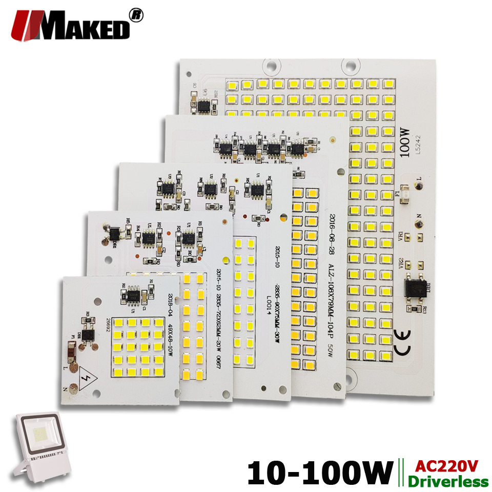 AC220V LED PCB 10W 20W 30W 50W - مراجعة Flood Tray Table وسعره