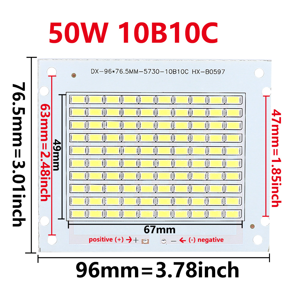 50W LED Diode SMD5730 Flood Li - مراجعة Flood Tray Table وسعره