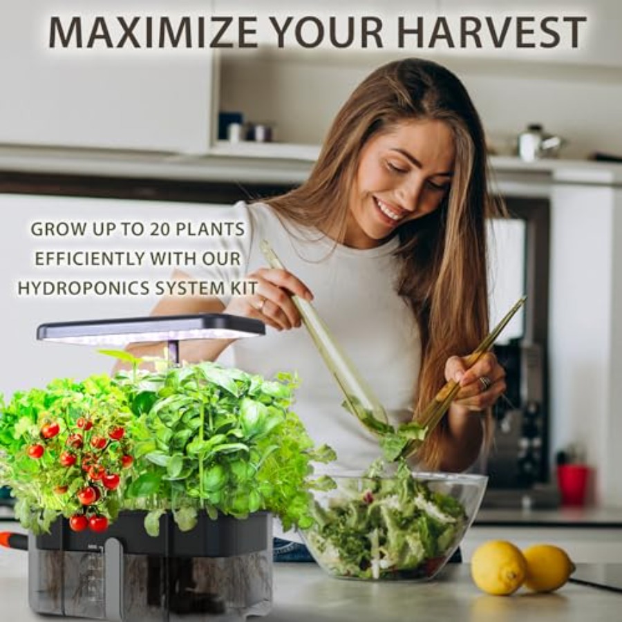 Indoor Herb Garden Kit with Cl - مراجعة Clay Pebble Growing وسعره